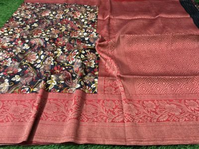 Pure banarasi silk kalamkari weaving sarees (11)
