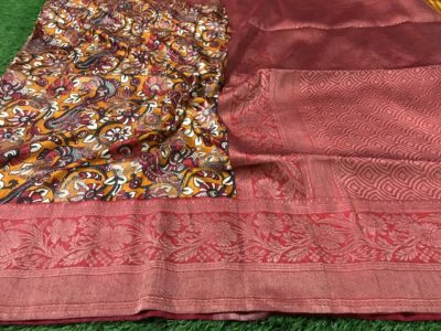 Pure banarasi silk kalamkari weaving sarees (12)