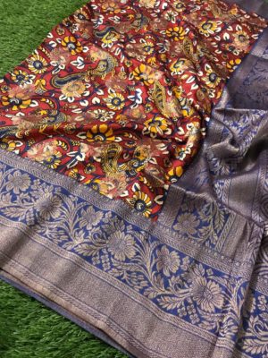 Pure banarasi silk kalamkari weaving sarees (2)