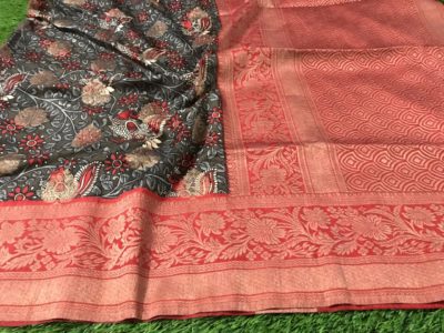Pure banarasi silk kalamkari weaving sarees (3)