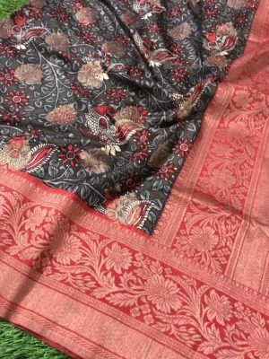Pure banarasi silk kalamkari weaving sarees (5)