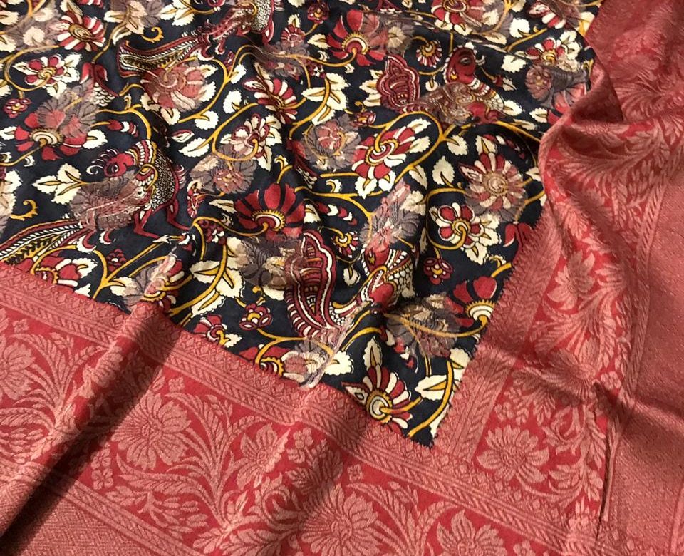 Pure banarasi silk kalamkari weaving sarees (6)