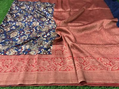 Pure banarasi silk kalamkari weaving sarees (8)