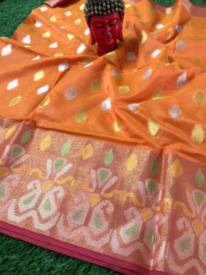 Pure chanderi brocade paithani weaving sarees (11)