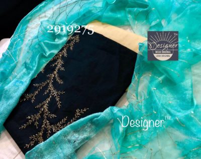 Pure chanderi designer dress materials (2)
