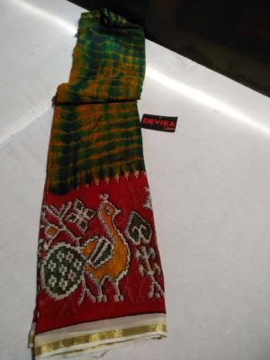 Pure georgette sarees with kalamkari print (2)