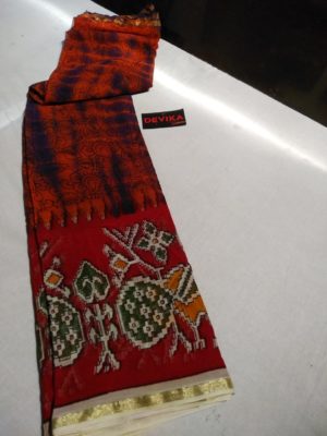 Pure georgette sarees with kalamkari print (3)