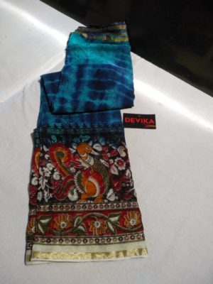 Pure georgette sarees with kalamkari print (4)