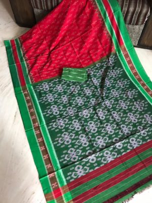 Pure handloom ikkat mercidised cotton sarees with blouse (10)