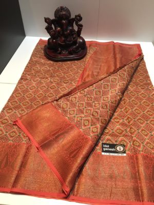 Pure handloom maheshwari prints with blouse (11)