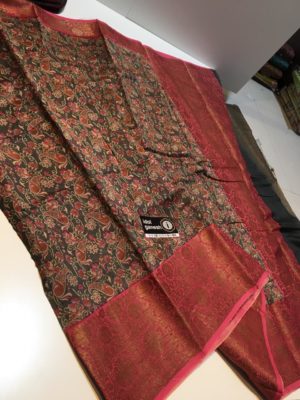 Pure handloom maheshwari prints with blouse (8)