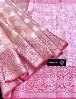 Pure handloom organza sarees with contrast blouse (10)