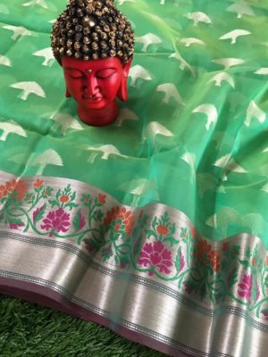 Pure kanchi organza paithani sarees (8)