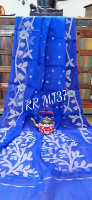 Pure muslin jamdhani sarees with blouse (11)