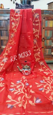 Pure muslin jamdhani sarees with blouse (12)