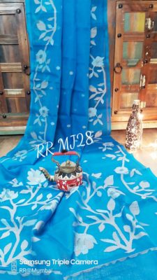 Pure muslin jamdhani sarees with blouse (2)