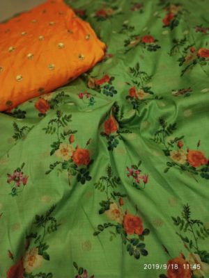 Pure tussar banaras sarees with contrast blouse (2)