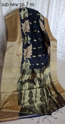 Silk jamdhani sarees with zari border with blouse (12)