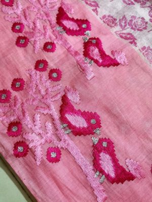 Tissue print sarees with contrast borders (11)