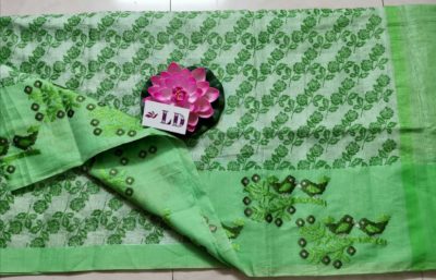 Tissue print sarees with contrast borders (9)