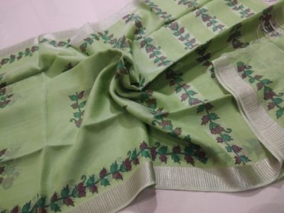 Tussar tissue block printed sarees with blousejpg (5)