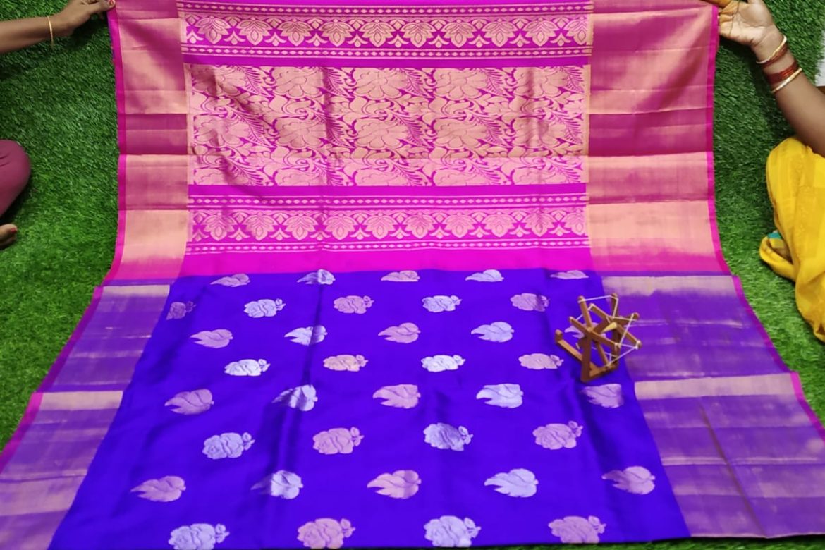 Uppada llover buta sarees with blouse (1)