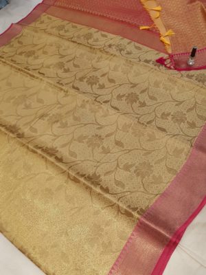 Zari kota art silk banaras saree with blouse (3)