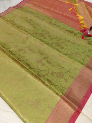 Zari kota art silk banaras saree with blouse (4)