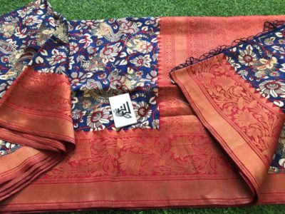 benaras kalamkari jute sarees with blouse (3)