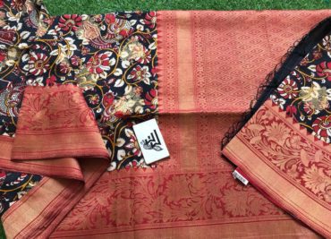 benaras kalamkari jute sarees with blouse (5)