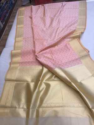 chanderi silk weaving sarees with blouse (1)