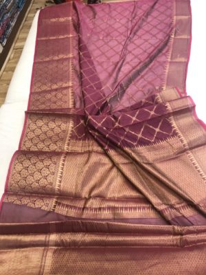 chanderi silk weaving sarees with blouse (3)