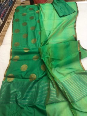 chanderi silk weaving sarees with blouse (4)