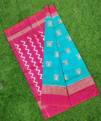 exclusive ikkat sarees with blouse (16)