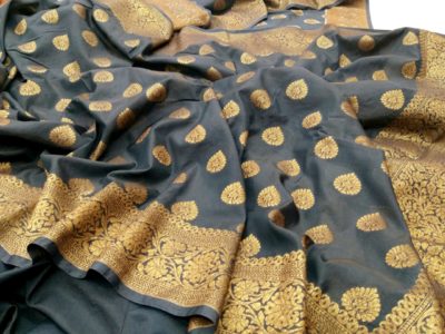 handloom banarasi silk sarees with blouse (1)