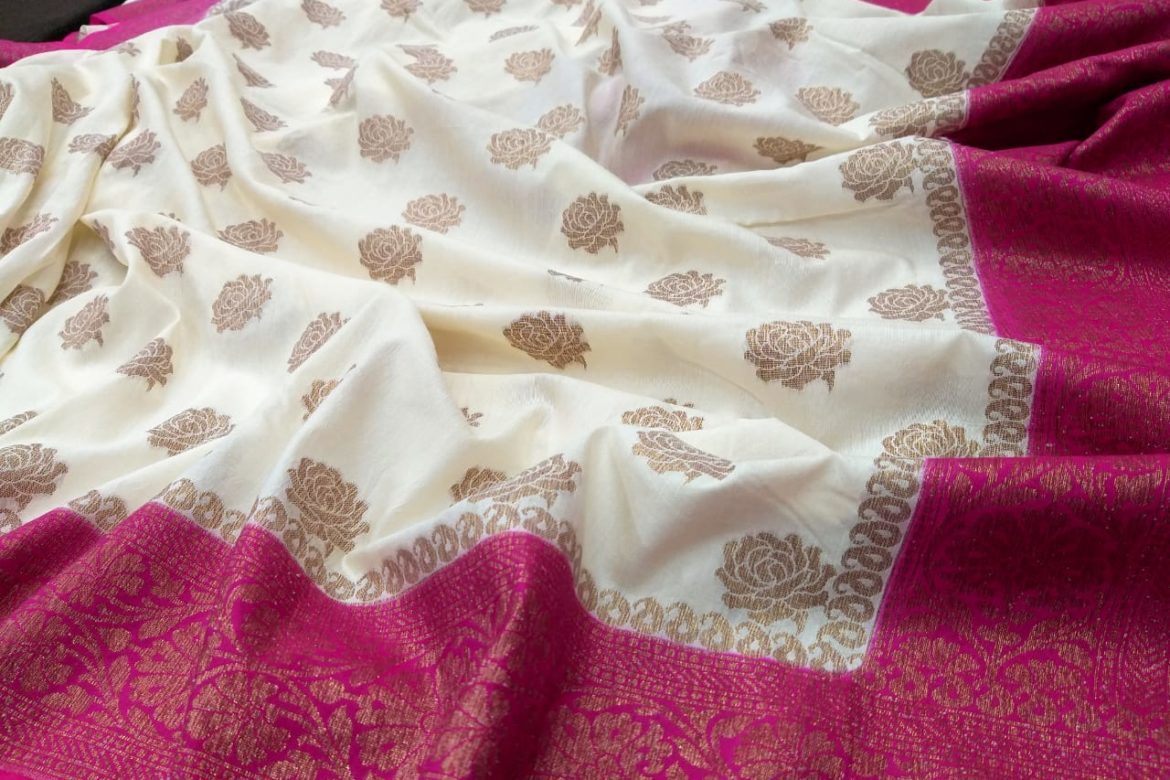 handloom banarasi silk sarees with blouse (5)