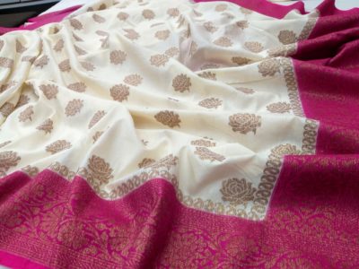 handloom banarasi silk sarees with blouse (5)