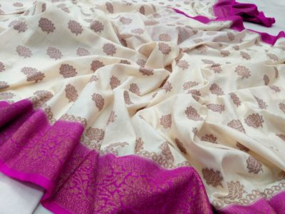 handloom banarasi silk sarees with blouse (8)
