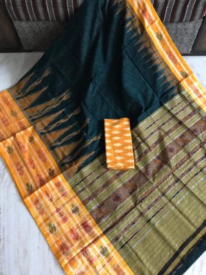 handloom ikkat mercidised cotton sarees with ikkath blouse (3)