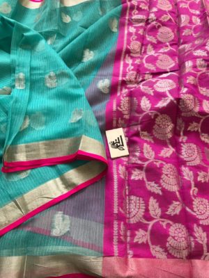 kota sarees with silver weaving buties (9)