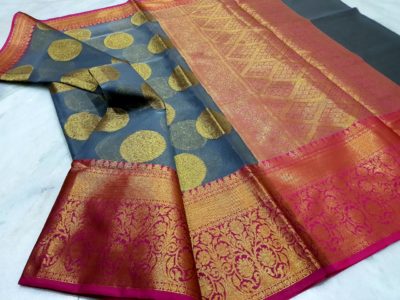 organza sarees with brocade blouse (5)