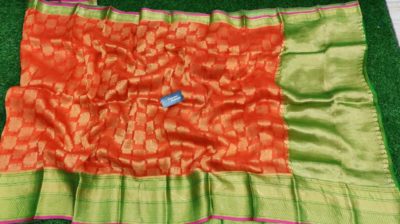 pure Kanchi organza silk sarees with blouse (3)