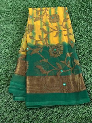 pure antique weaving brasso sarees with contrast blouse (2)