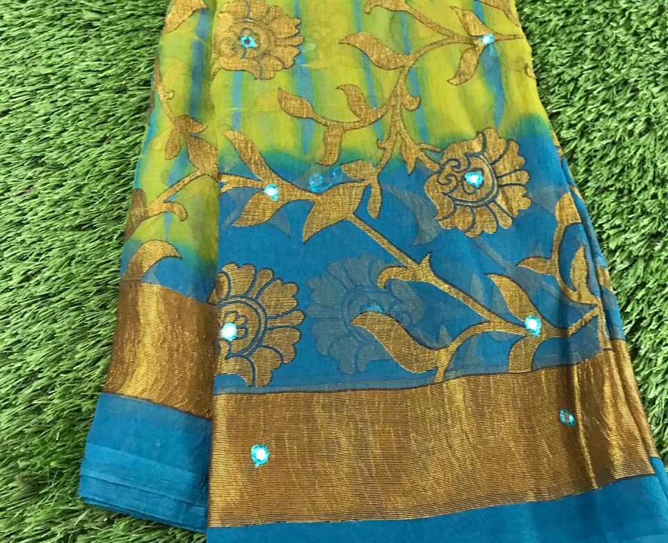 pure antique weaving brasso sarees with contrast blouse (3)