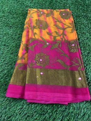 pure antique weaving brasso sarees with contrast blouse (5)
