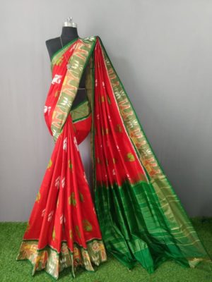 pure double ikkat sarees with blouse (1)