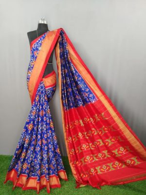 pure double ikkat sarees with blouse (10)