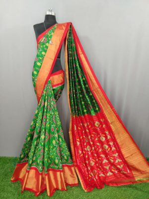 pure double ikkat sarees with blouse (6)