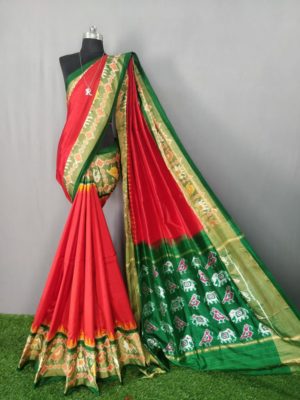 pure double ikkat sarees with blouse (7)