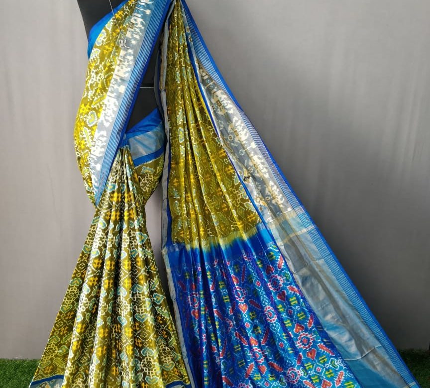 pure double ikkat sarees with blouse (8)